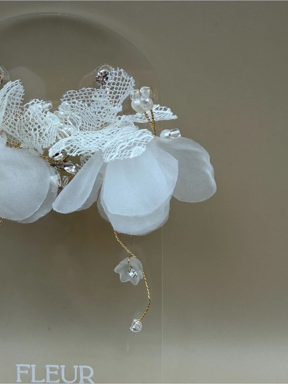 Heirloom Bridal Fleur White Floral Statement Earrings